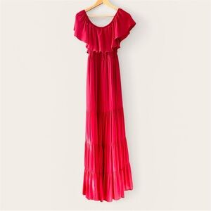 Forever 21 Off the Shoulder Red Maxi Dress (NWOT)